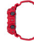 ფოტო #2 პროდუქტის Men's Analog-Digital Red Resin Strap Watch 53x58mm GA700-4A