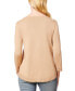 Women's Boat-Neck, Ribbed-Detail 3/4-Sleeve Sweater, Regular & Petites Бежевый, L - фото #2