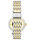 ფოტო #2 პროდუქტის Women's Automatic Gold-Tone and Silver-Tone Stainless Steel Link Bracelet Watch 38mm