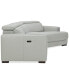 Фото #7 товара Jenneth 4Pc Leather Cuddler Sectional with 2 Power Recliners, Created for Macy's