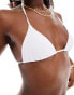 Bright Swimwear maria triangle bikini top in white