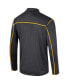 ფოტო #3 პროდუქტის Men's Charcoal Pitt Panthers Cameron Quarter-Zip Windshirt