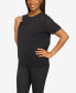 ფოტო #3 პროდუქტის Petite Short Sleeve Crewneck Sweater