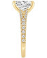 ფოტო #4 პროდუქტის Certified Lab Grown Diamond Emerald-Cut Center Split Shank Engagement Ring (3-3/8 ct. t.w.) in 14k Gold