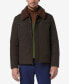 Фото #1 товара Куртка для мужчин Marc New York Randall с утеплителем и вощеным хлопком, стальной Авиатор с воротником из меха