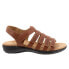 Фото #1 товара Trotters Tiki Laser T2322-215 Womens Brown Extra Wide Slingback Sandals Shoes 8