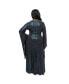 Plus Size 1960s Bat Wing Sleeve Maxi Dress