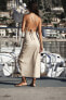 Фото #4 товара Платье миди из смесового льна ZARA