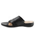 Фото #8 товара Softwalk Taraz S2320-001 Womens Black Leather Slip On Strap Sandals Shoes