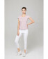 ფოტო #3 პროდუქტის Women's Bellemere Ultra Thin Low Crew Neck Cotton T-shirt