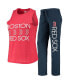 Women's Navy, Red Boston Red Sox Meter Muscle Tank Top and Pants Sleep Set