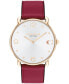 ფოტო #1 პროდუქტის Women's Elliot Cranberry Leather Strap Watch, 36mm