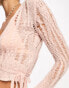 Фото #4 товара Stradivarius ballerina tie cardigan in soft pink