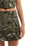 Sixth June co-ord camo mini skirt in green