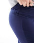 Фото #4 товара Mamalicious Maternity over the bump wide leg trousers in navy