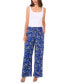 Фото #3 товара Women's Floral Wide-Leg Pull-On Pants