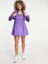 COLLUSION cord mini trapeze cami dress in purple co-ord