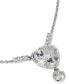 Фото #2 товара Silver-Tone Cubic Zirconia Heart Pendant Necklace, 16" + 2" extender, Created for Macy's