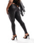 Spanx Plus faux leather moto leggings in black