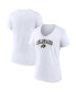 ფოტო #1 პროდუქტის Women's White Colorado Buffaloes Evergreen Campus V-Neck T-shirt