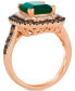 Costa Smeralda Emeralds (2 1/2 ct. t.w.), Chocolate Diamonds (5/8 ct. t.w.) & Nude Diamonds (1/4 ct. t.w.) Ring set in 14k Rose Gold