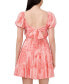 ფოტო #2 პროდუქტის Women's Floral Puff-Sleeve Fit & Flare Dress