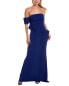 Фото #1 товара Badgley Mischka One-Shoulder Gown Women's Blue 2