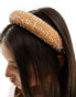 My Accessories beaded headband in champagne