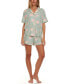 Фото #1 товара Women's 2-Pc Gabriella Printed Shorty Pajamas Set