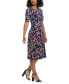 Фото #5 товара Petite Printed Jersey A-Line Midi Dress