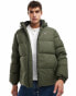 Фото #1 товара Tommy Jeans Water Repellent Down Jacket in Olive Green