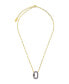 ფოტო #4 პროდუქტის Pave Cubic Zirconia Carabiner Lock Necklace