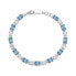 Фото #1 товара Fancy Freedom Blue cubic zirconia silver bracelet FFB16