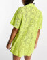 Фото #2 товара COLLUSION lace mini beach dress in lime green