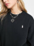 Фото #3 товара Polo Ralph Lauren crew neck sweater in black