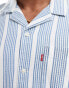 Фото #3 товара Levi's Sunset Camp short sleeve dobby slub stripe shirt in light blue