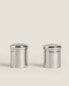 Mini steel salt and pepper shaker set