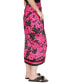 Фото #3 товара Women's Lush Palm-Print Faux-Wrap Midi Skirt