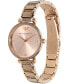 ფოტო #2 პროდუქტის Women's T-Bar Carnation Gold-Tone Stainless Steel Bracelet Watch 32mm