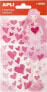 Фото #1 товара Apli Naklejki APLI Hearts, z brokatem, różowe