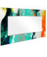 Фото #4 товара 'Tidal Abstract' Rectangular On Free Floating Printed Tempered Art Glass Beveled Mirror, 72" x 36"