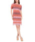 ფოტო #1 პროდუქტის Women's Ombré-Striped Fringe-Hem Sweater Dress