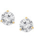 ფოტო #3 პროდუქტის Diamond Three Prong Stud Earrings (1 ct. t.w.) in 14k White Gold