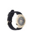 Women's Quartz Matte Black Silicone Strap Watch 40mm