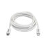 StarTech.com Thunderbolt 3 Cable - 20Gbps - 2m - White - Thunderbolt - USB - and DisplayPort Compatible - Male - Male - 2 m - White - Nickel - 20 Gbit/s