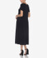 ფოტო #2 პროდუქტის Women's Short Sleeve Asymmetrical Waist Maxi Dress