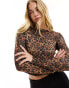 Фото #1 товара Miss Selfridge rib cardi in animal