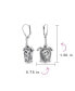 ფოტო #2 პროდუქტის Honeymoon Vacation Nautical Balinese Tortoise Beach Balinese Turtle Dangle Earrings For Women Oxidized Sterling Silver