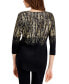 ფოტო #2 პროდუქტის Women's Foil-Print Knit 3/4-Sleeve Top, Created for Macy's