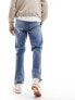 Фото #5 товара ASOS DESIGN jogger jeans with toggles in mid wash blue